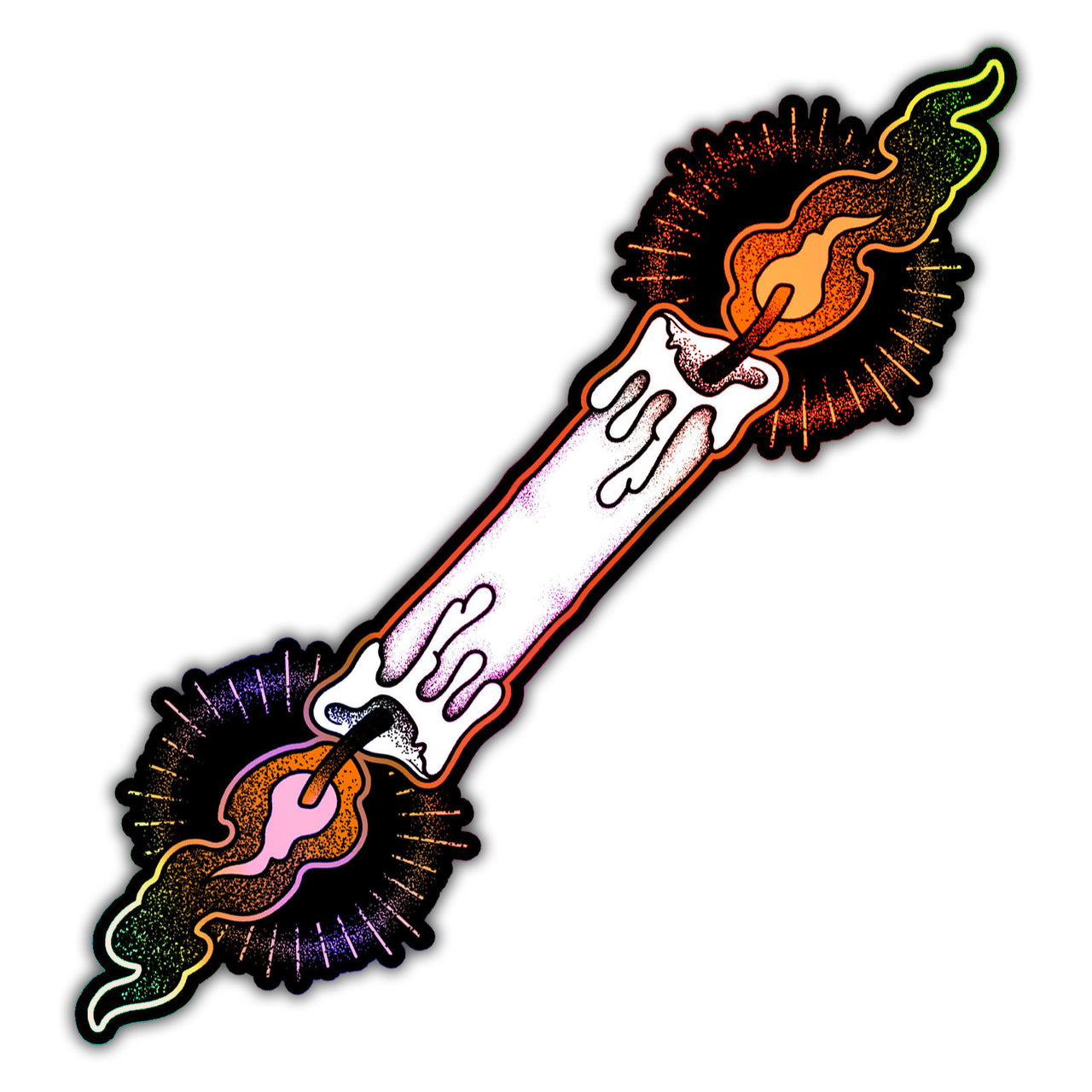 Burnt Out Sticker - Holographic