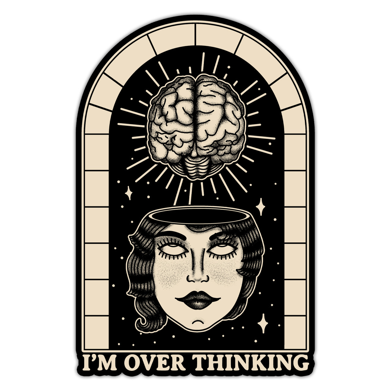 I'm Over Thinking Sticker