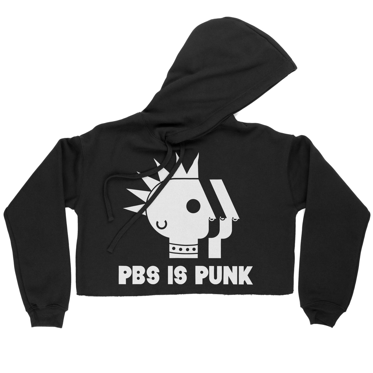 PBS is Punk Crop Hoodie