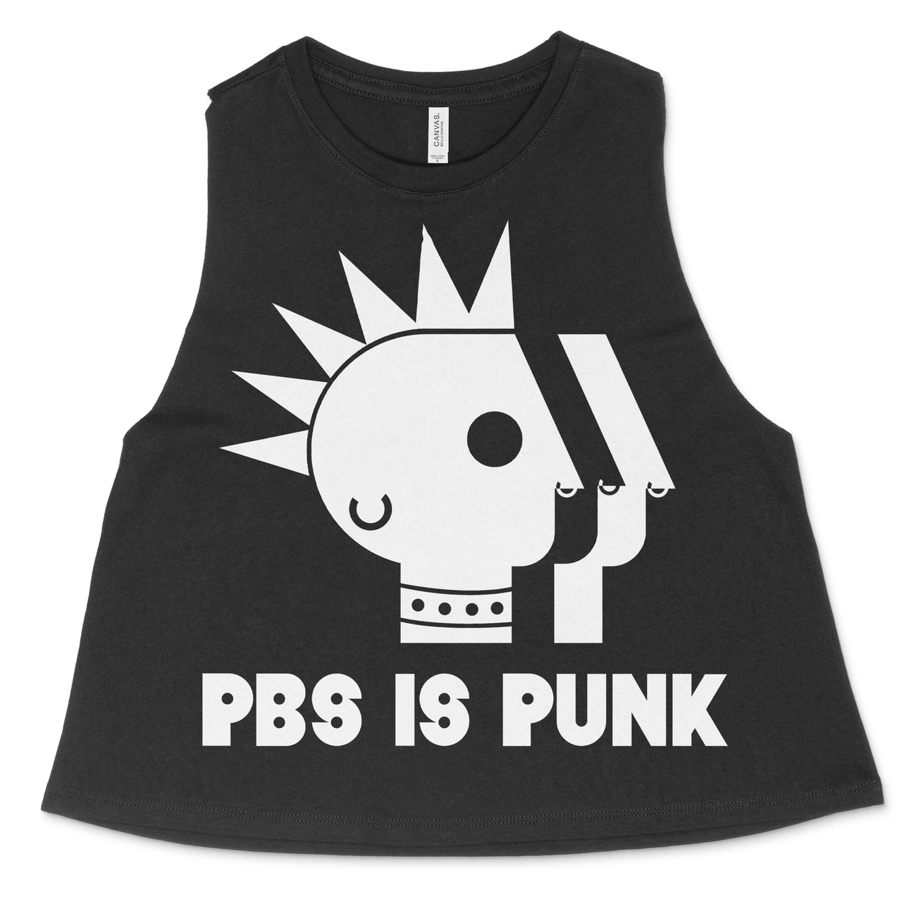 PBS is Punk Racerback Crop Tank