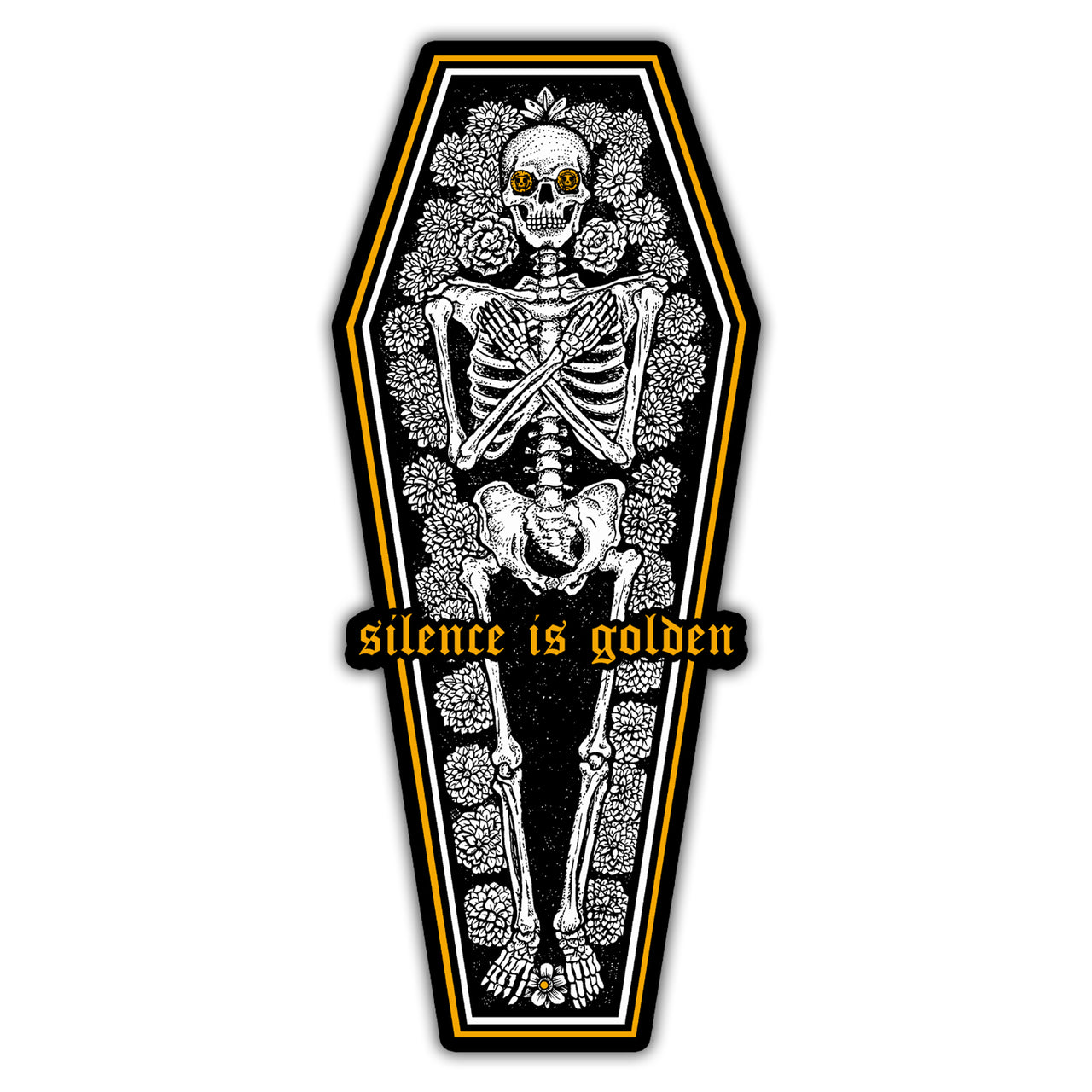 Silence is Golden Sticker