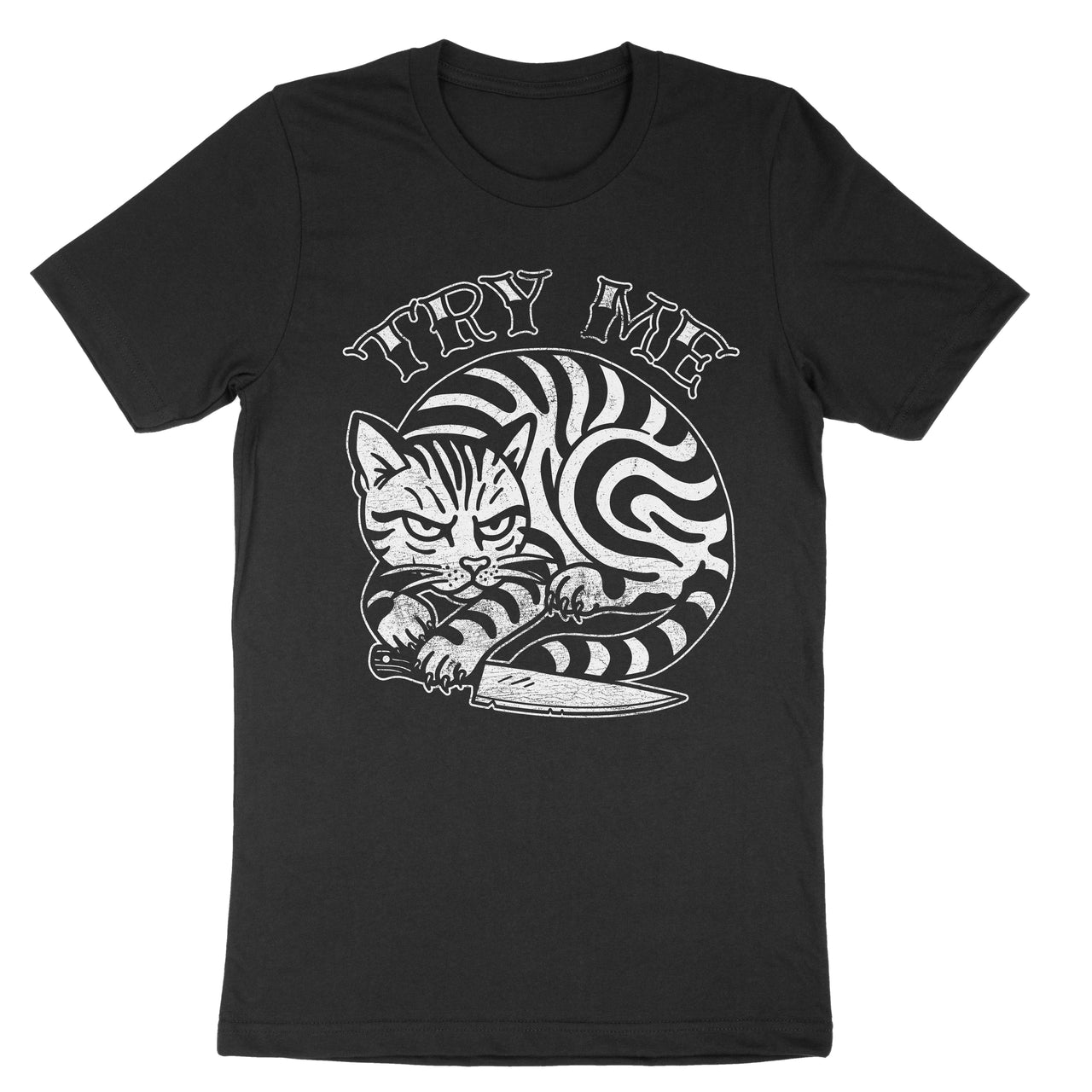 Try Me Cat Tee (Dagger)