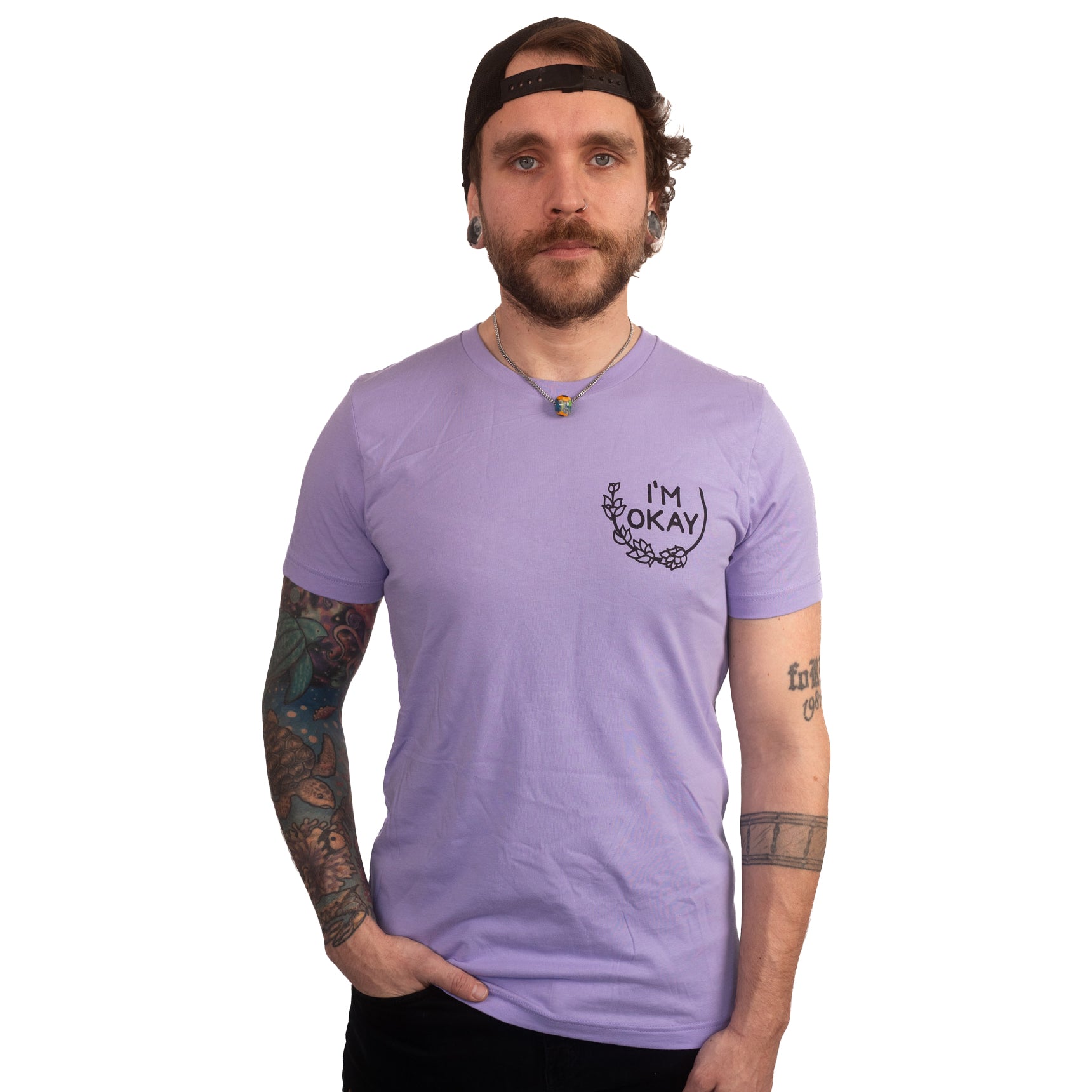 I'm Okay Lavender Tee