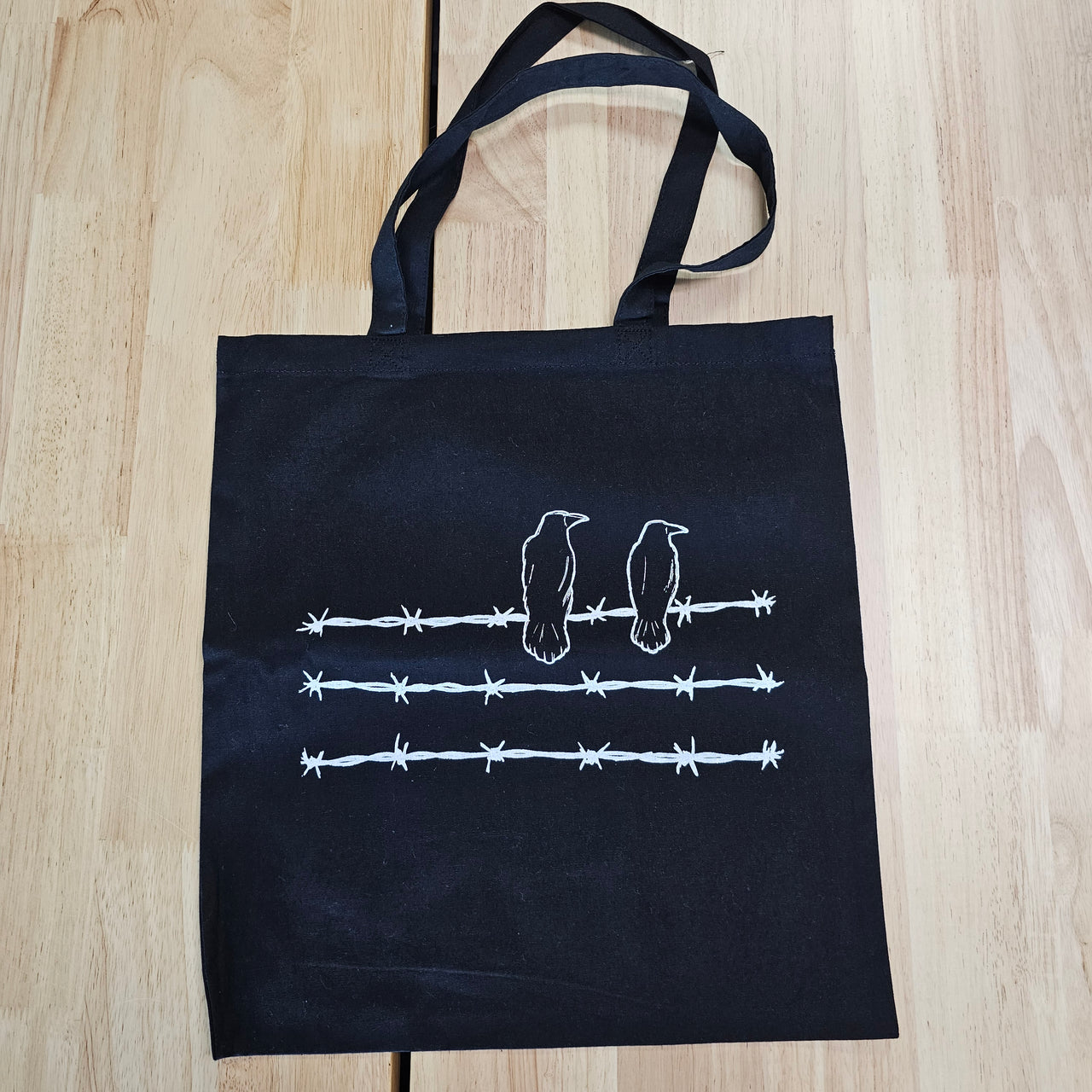 Crow on Wire Totebag