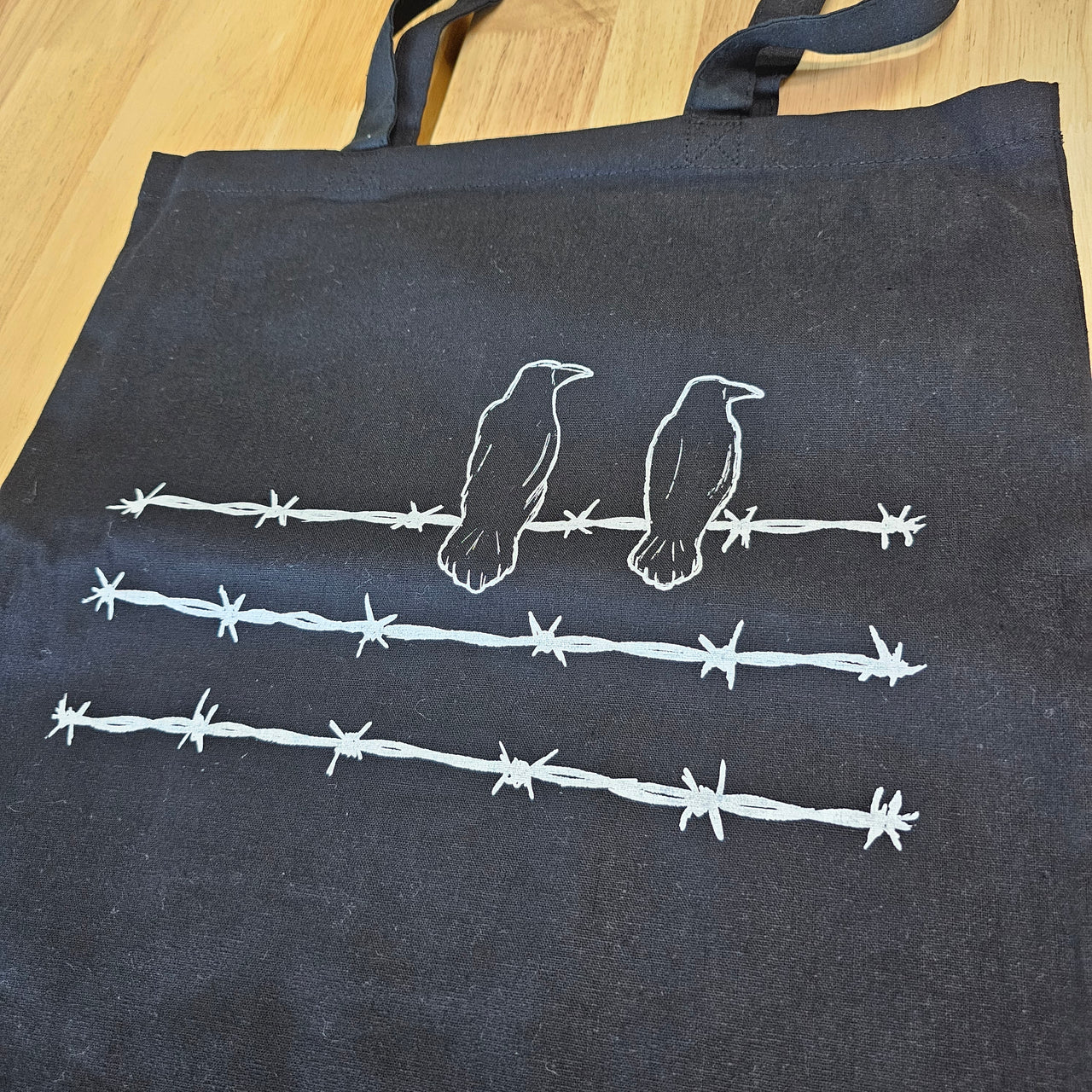 Crow on Wire Totebag