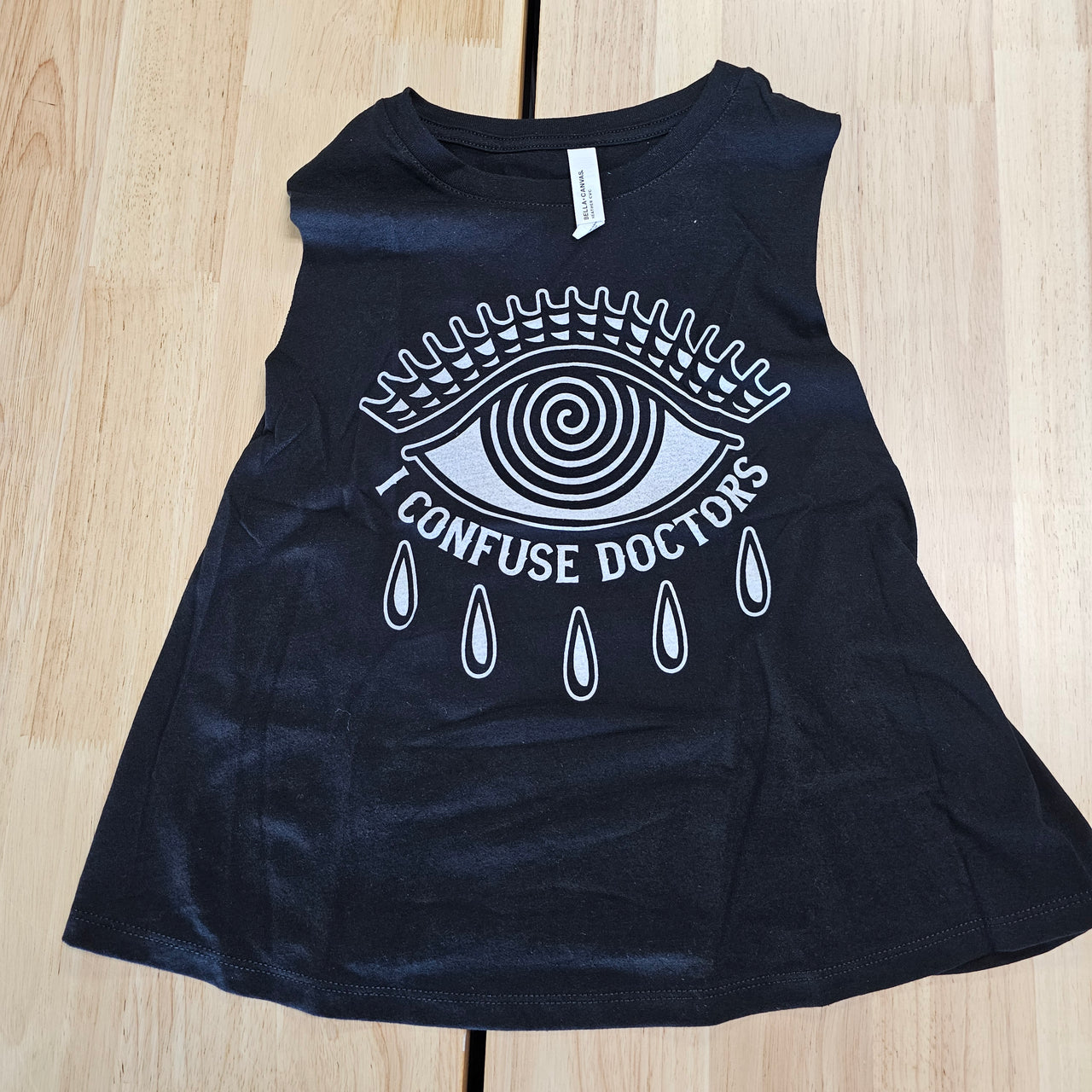 I Confuse Doctors Racerback Crop Tank -  L