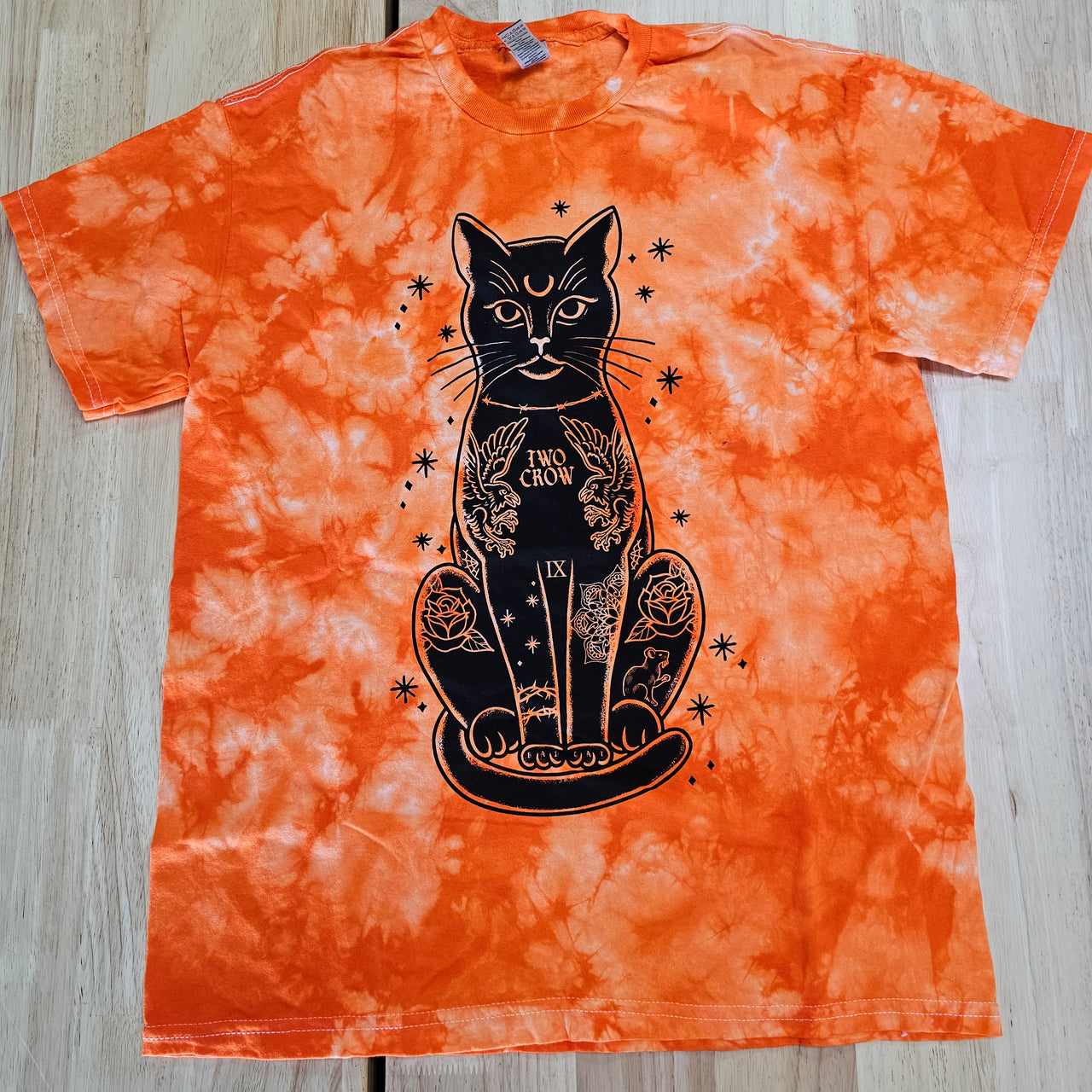 Crystal Tattoo Cat Tee - M