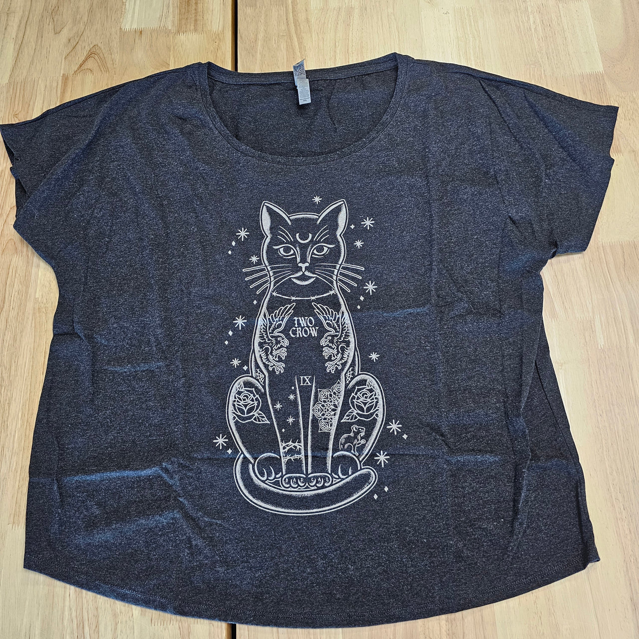 Tattoo Cat Scoop Neck - 3XL