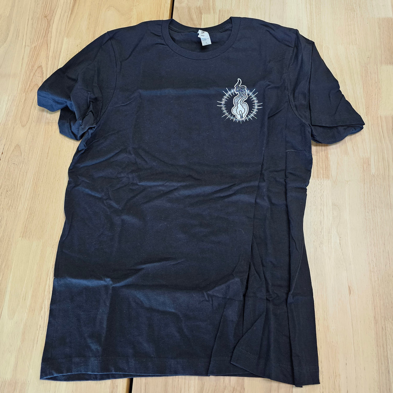 Burnt Out Black Tee - L