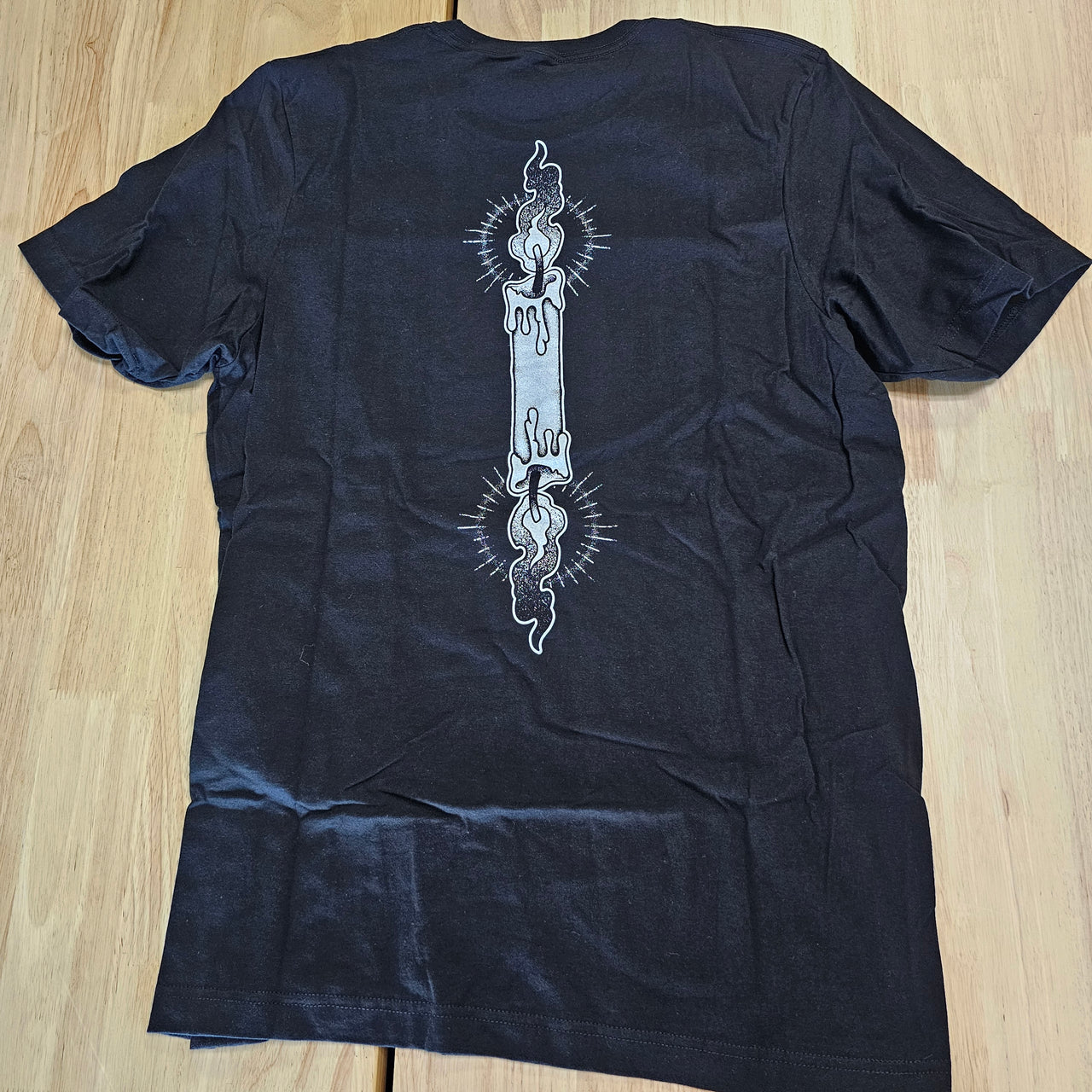 Burnt Out Black Tee - L