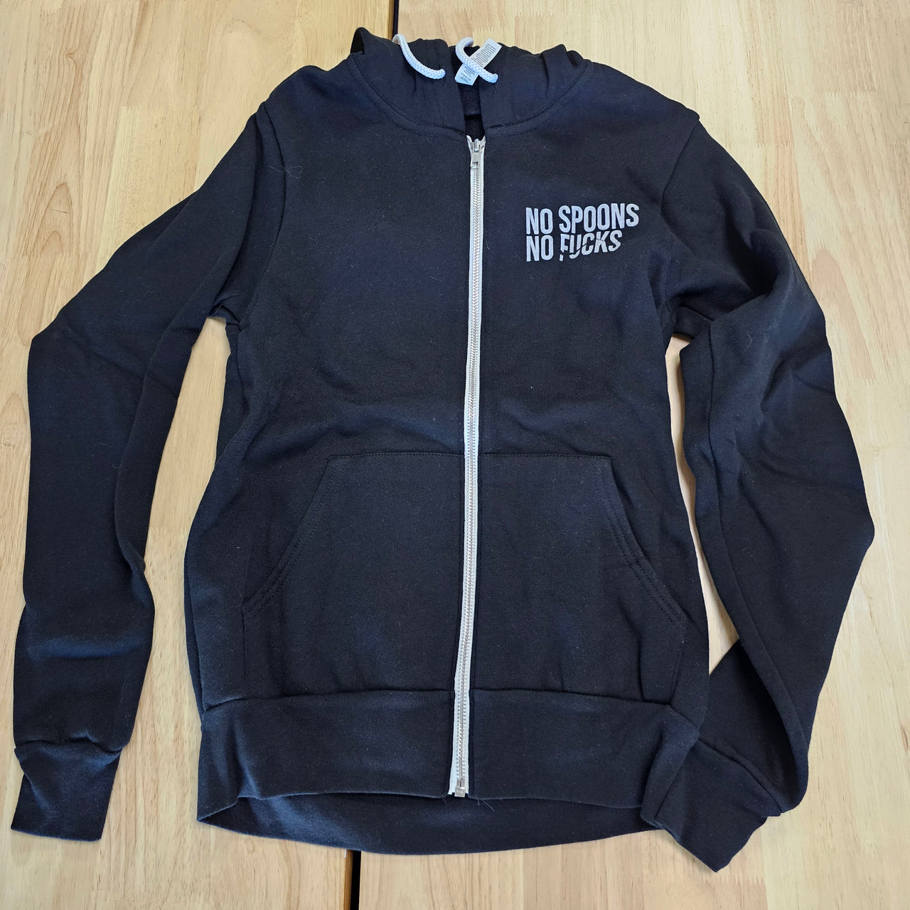 No Spoons, No Fucks Zip-up Hoodie - XS, MD