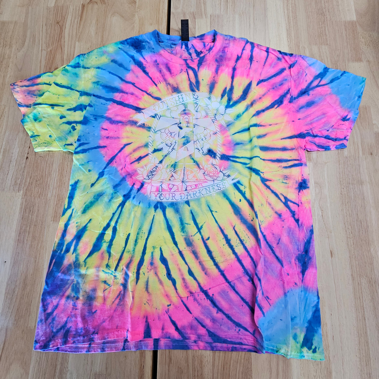 OUTSHINE YOUR DARKNESS BURST TIE-DYE TEE - XL