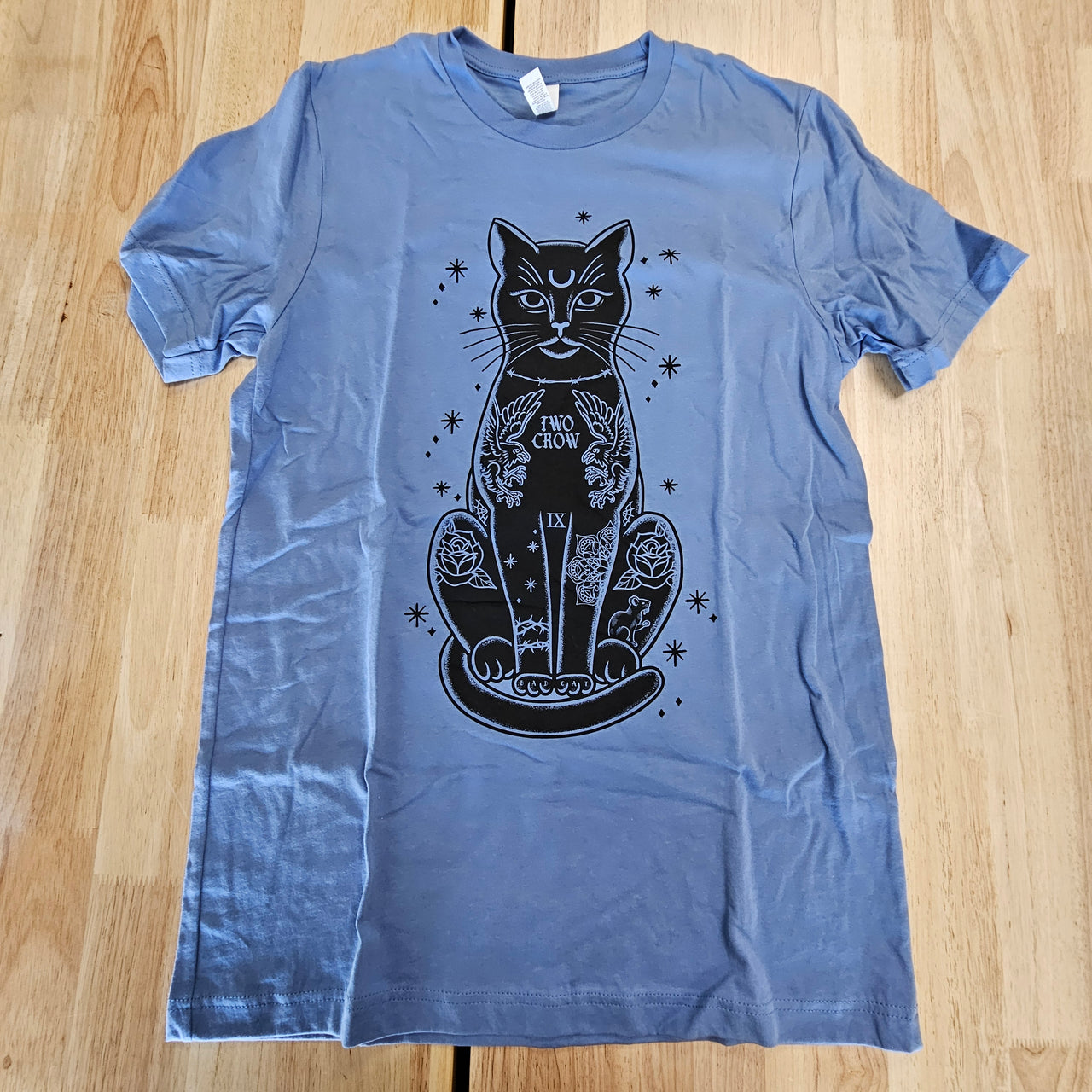 TATTOO CAT BLUE TEE - M