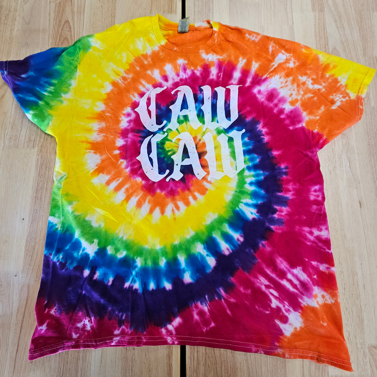 CAW CAW SPIRAL DYE TEE - XL