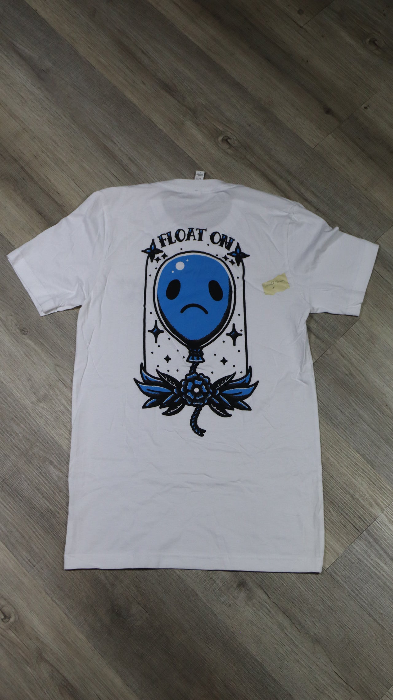 Float On White Tee - S (Small Stain)