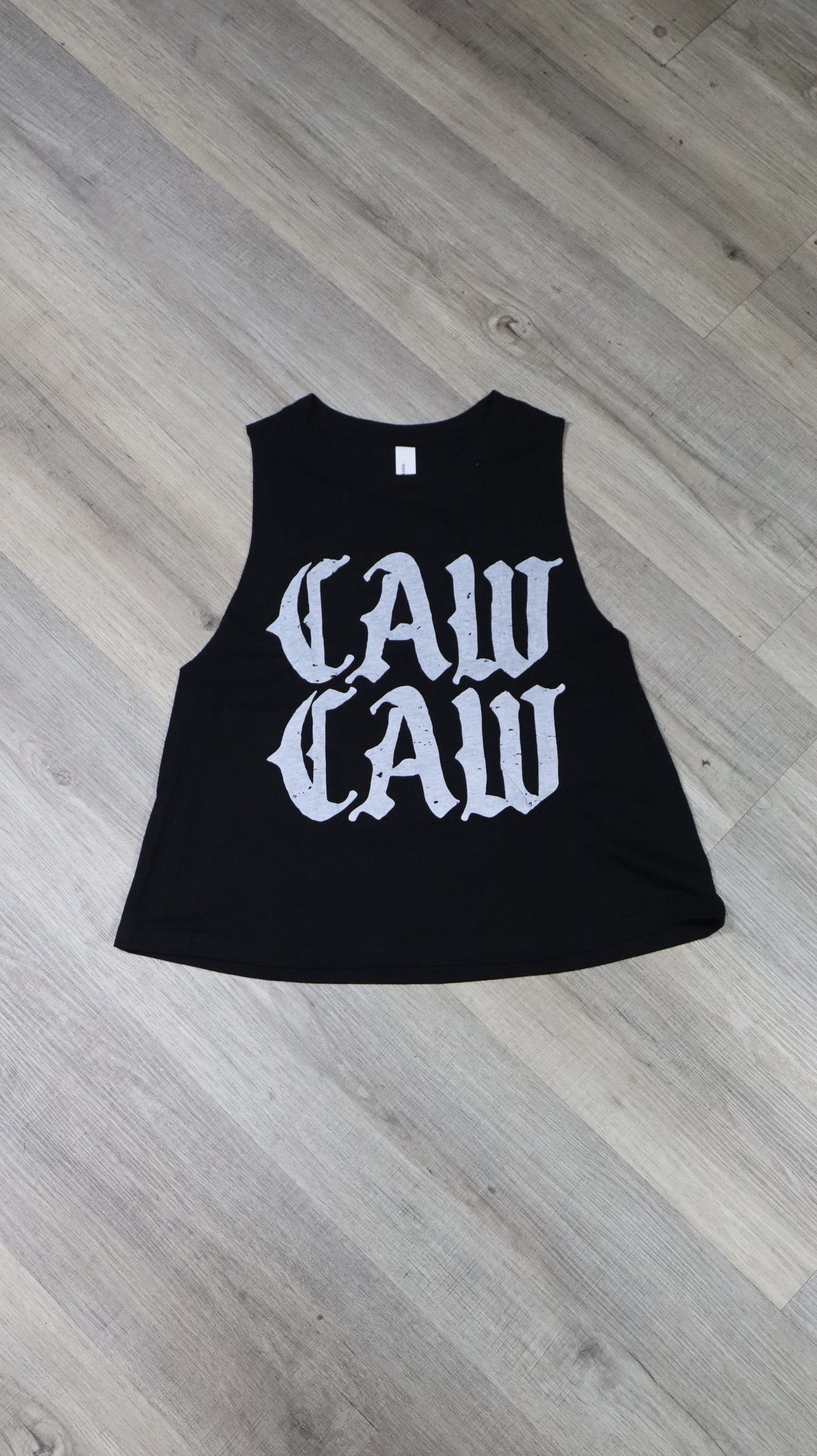 Caw Caw Racerback Crop Tank - S, 2XL