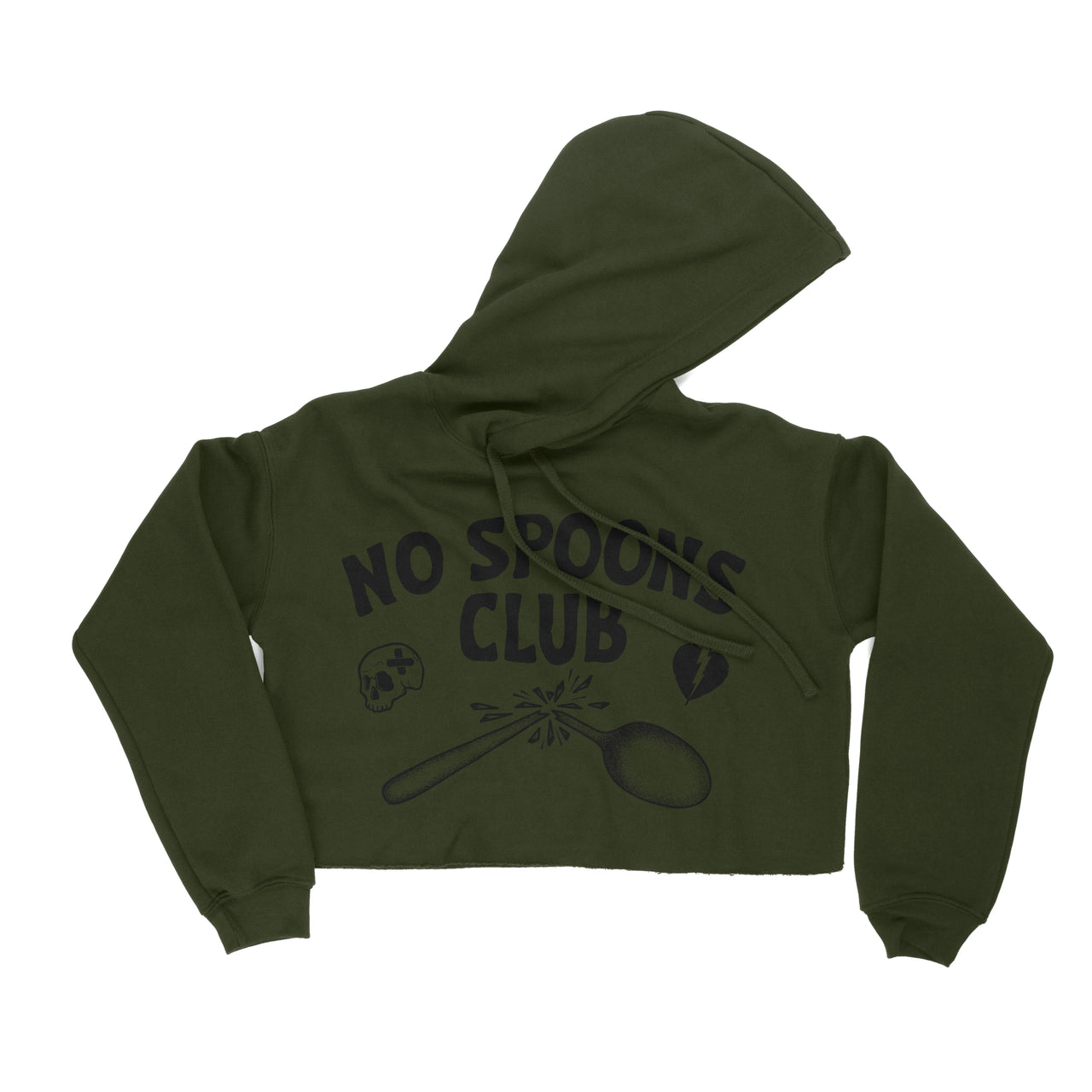 No Spoons Club Crop Hoodie
