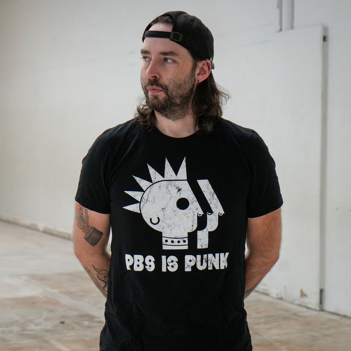 PBS is Punk Distressed Tee