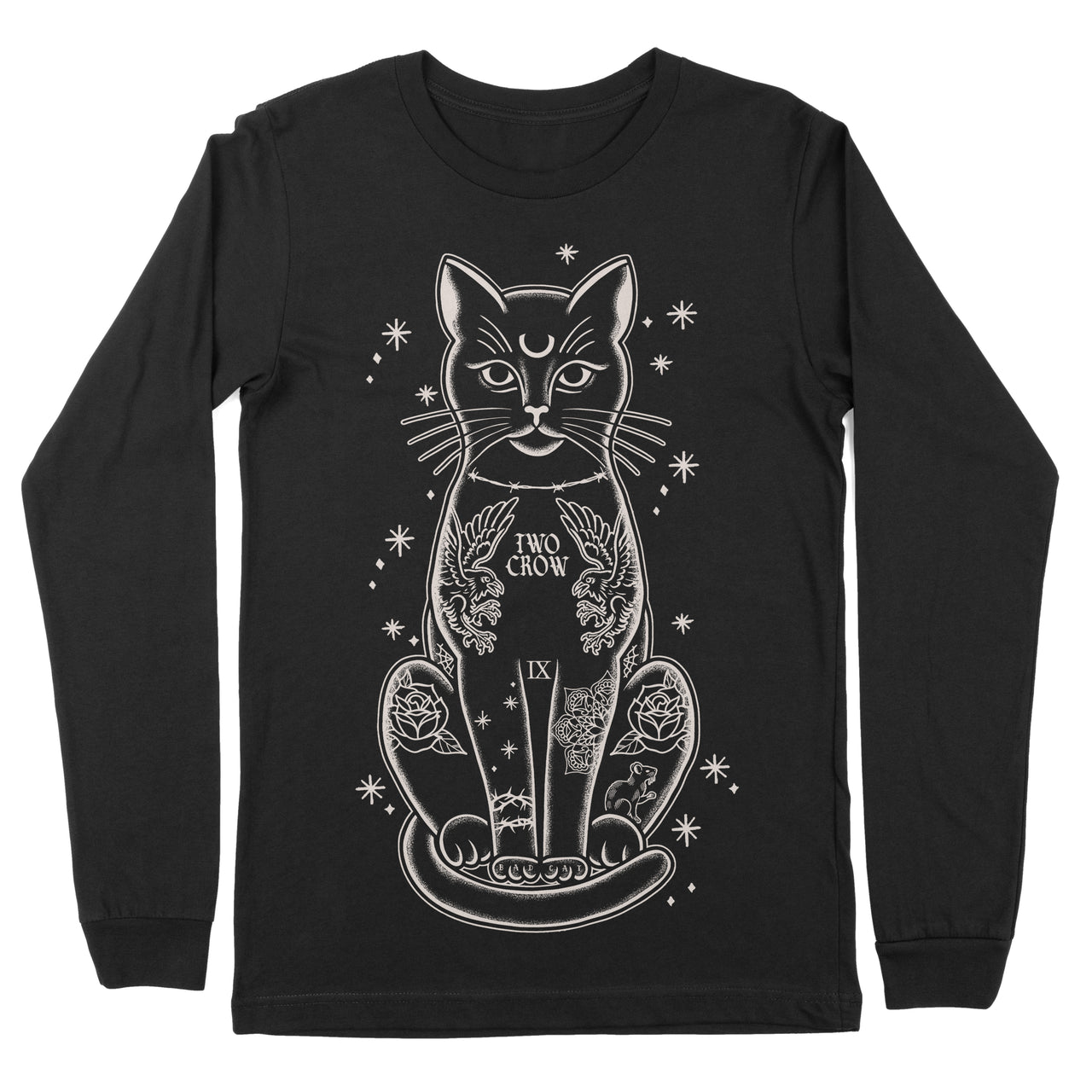 Tattoo Cat Long Sleeve Tee