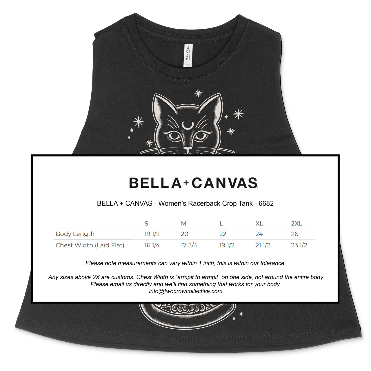 Tattoo Cat Racerback Crop Tank